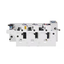 Two color water proof label flexo printing and semi rotary die cutting machine factory price